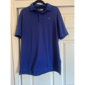 Callaway Swing Tech Golf Polo Shirt / Opti-Dri / Size: M Blue Striped